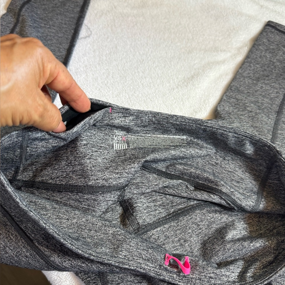 Victoria's Secret Gray Leggings with Pink Logo